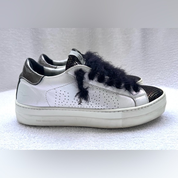 P448 Thea Platform Leather Sneakers - Turan - Sz EU 39 / US 8.5 - Picture 2 of 14